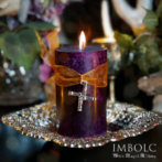 Imbolc Brigid’s Cross Candles for Midwinter Rituals